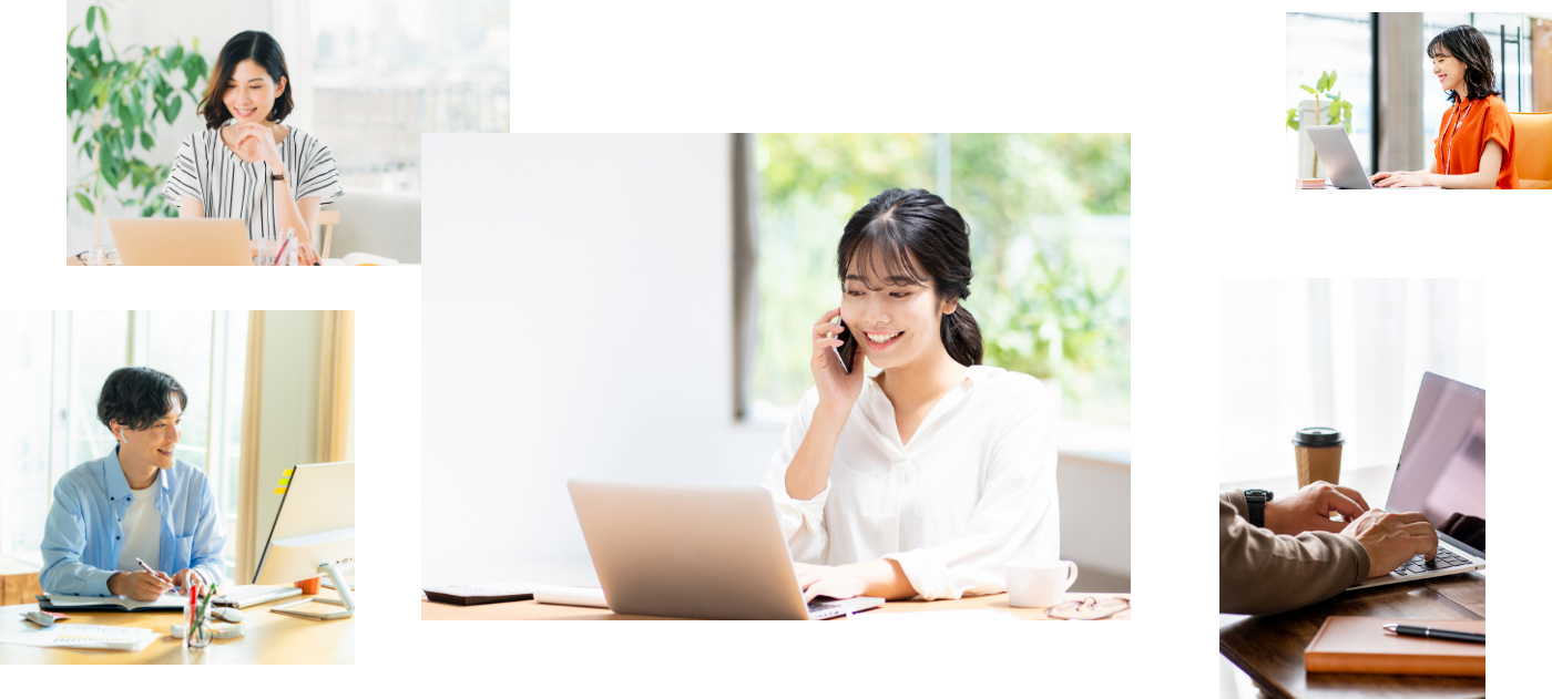 在宅ワークしている人達