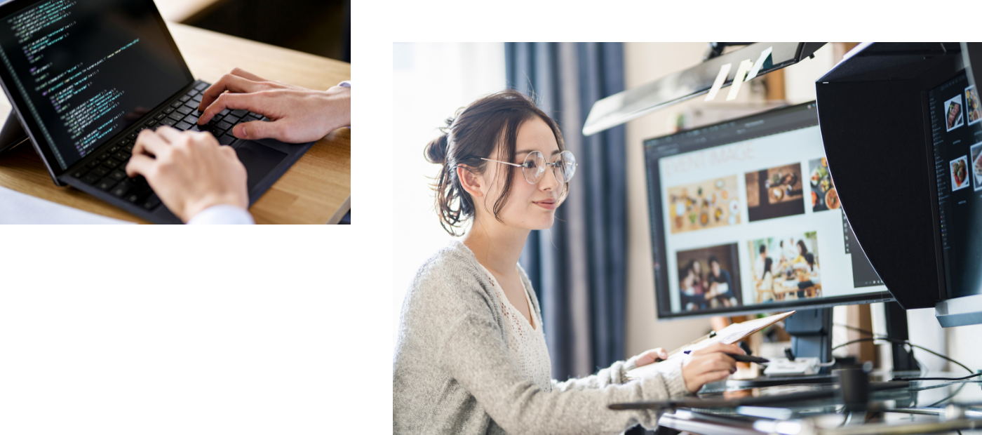 在宅勤務している様子